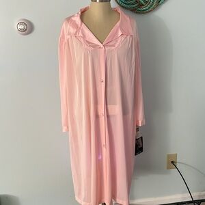 Vanity Fair Vintage Silky Embroidered Robe size XXXL NOS NWT